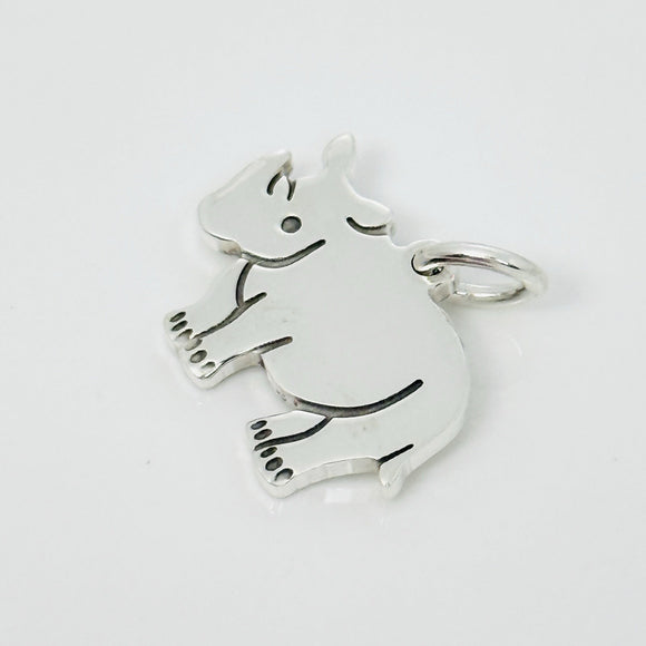 Tiffany & Co Rhinoceros Rhino Animal Charm or Pendant in 925 Sterling Silver