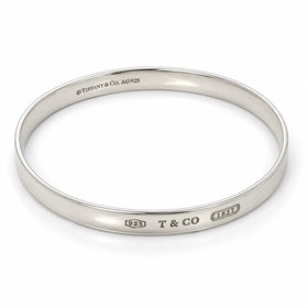 Tiffany & Co. 1837 Round Bangle Bracelet 7.5" in 925 Sterling Silver - 0