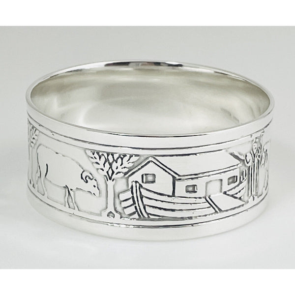 Tiffany & Co Vintage Noahs Arc Napkin Ring Holder Makers Sterling Silver - 1