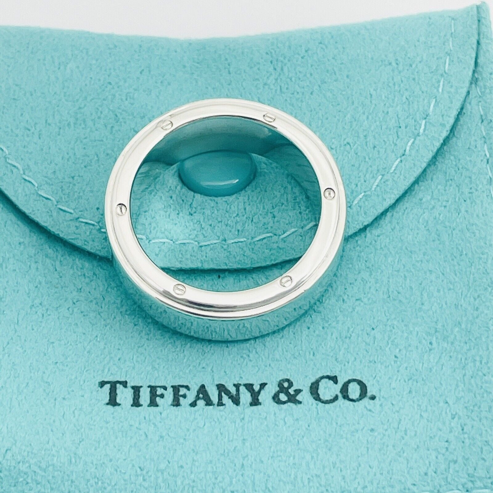 Size 10 Tiffany Metropolis Ring Mens Unisex in Sterling Silver