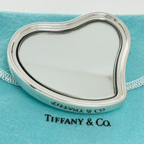 Tiffany & Co Heart Compact Purse Mirror in Sterling Silver by Elsa Peretti