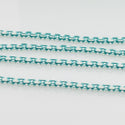 Tiffany & Co Sparkler Blue Coated Silver Enamel Chain Necklace 30" 2.5mm Links - 9