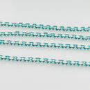 Tiffany & Co Sparkler Blue Coated Silver Enamel Chain Necklace 30" 2.5mm Links-9