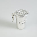 RARE Tiffany & Co I Heart Love NY Coffee Cup Beverage Tumbler Charm AUTHENTIC-2