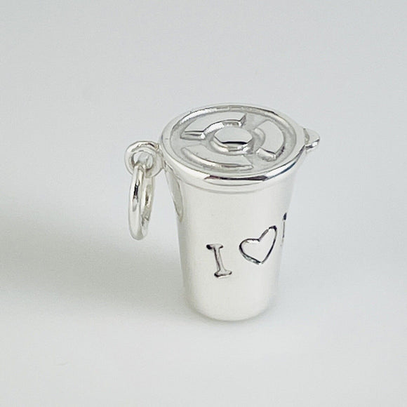 RARE Tiffany & Co I Heart Love NY Coffee Cup Beverage Tumbler Charm AUTHENTIC