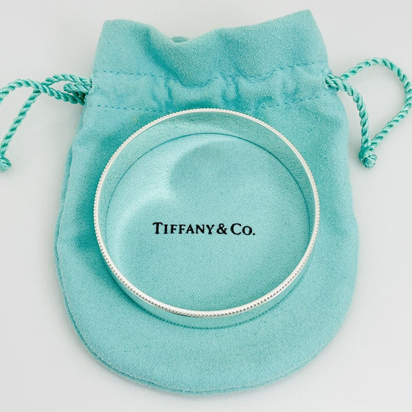 7" Tiffany & Co Beaded Edge Milgrain Bangle Bracelet - 8