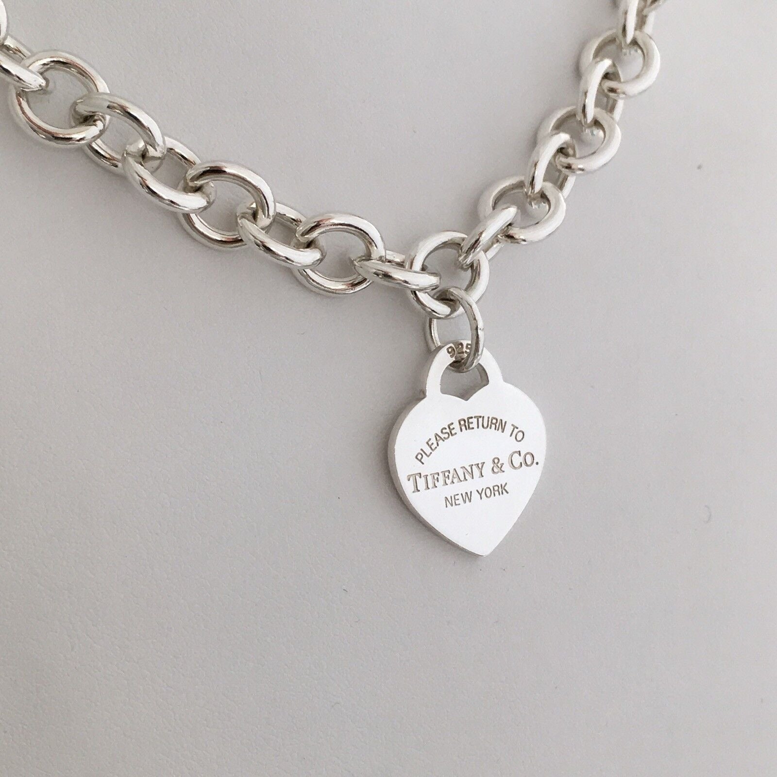 18 Please Return to Tiffany Co New York 925 Heart Tag Necklace AUTH The Silver Trove