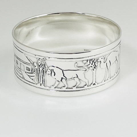 Tiffany & Co Vintage Noahs Arc Napkin Ring Holder Makers Sterling Silver - 0