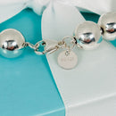 8" Tiffany HardWear Ball Bead Bracelet Sterling Silver 10mm Beads-4