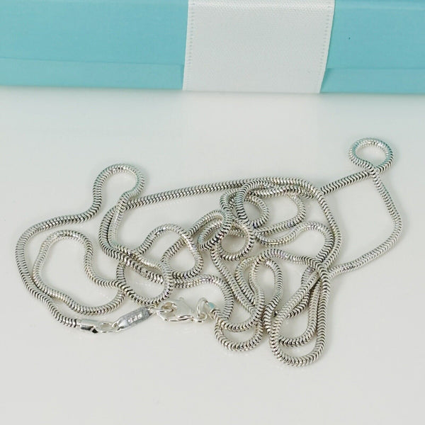 32" Tiffany & Co Sterling Silver Men's Unisex Snake Chain Necklace - 3