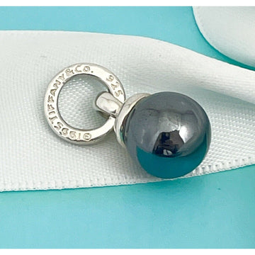 Tiffany & Co Fascination Ball Charm or Pendant in Black Hematite Sterling Silver - 0