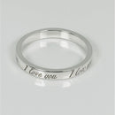 Size 7.5 Tiffany & Co I Love You Narrow Ring in Sterling Silver-3
