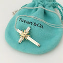 20" Tiffany & Co Mens Unisex Silver 18K Gold Cross Crucifix Pendant Necklace - 3
