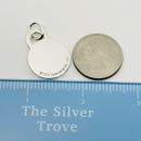 Tiffany & Co Round Tag Blank Engravable Pendant or Charm in Silver Engraving-5