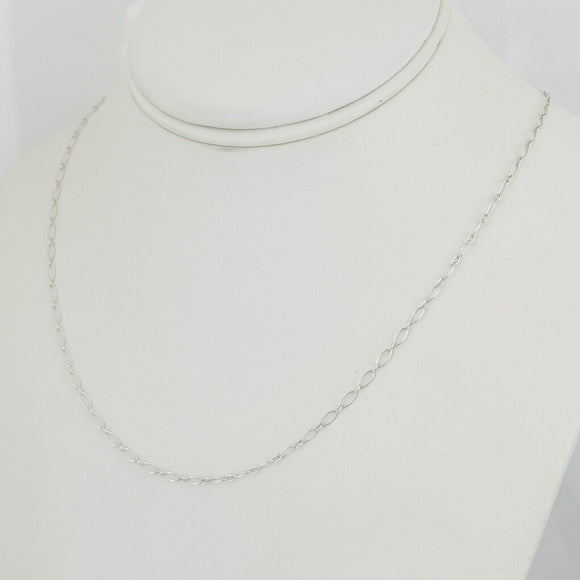 18" RARE Tiffany & Co Oval Link Chain Necklace in Sterling Silver AUTHENTIC