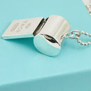 Tiffany Sterling Silver 1837 Whistle Pendant for Coach Teacher Sports Bead Chain-3