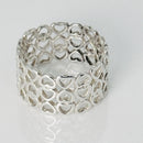 Size 5.5 Tiffany Crown of Hearts Ring Wide Band in Sterling Silver-1