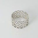 Size 5.5 Tiffany Crown of Hearts Ring Wide Band in Sterling Silver-4
