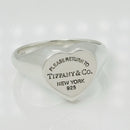 Size 6.5 Return to Tiffany Heart Signet Ring in Sterling Silver-1
