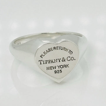 Size 6.5 Return to Tiffany Heart Signet Ring in Sterling Silver