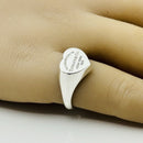 Size 6.5 Return to Tiffany Heart Signet Ring in Sterling Silver-3
