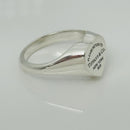 Size 6.5 Return to Tiffany Heart Signet Ring in Sterling Silver-6