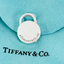 RARE Please Return to Tiffany Round Padlock Lock Charm Pendant in Silver-3