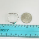 Size 7.5 Tiffany Frank Gehry Torque Ring Open Cutout Square Mens Unisex-7