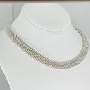 17.5" Tiffany & Co Somerset Mesh Collar Necklace in Sterling Silver-2