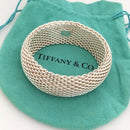 7.5" Medium Tiffany Extra Wide Somerset Mesh Bangle Bracelet-5
