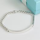 9" Tiffany & Co ID Bracelet Venetian  Box Links Men's Unisex-4