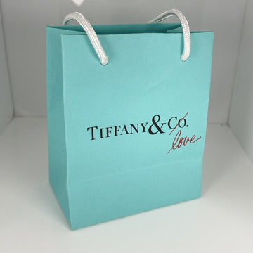 Tiffany & Co Love Limited Edition Blue Shopping Bag Gift Bag 6" X 5" x 3"