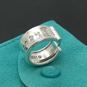 1 Tiffany T&CO 1837 Hoop Huggie Earring Single Replacement in Sterling Silver