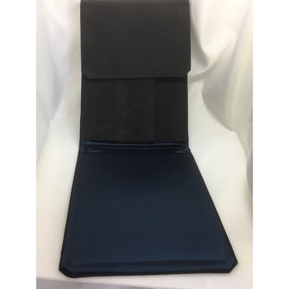 Tiffany Black Leather Suede Necklace Presentation Pouch with Blue Satin Lining