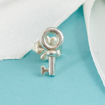 Tiffany & Co SINGLE Key Stud Earring Replacement Lost Mens Unisex Silver