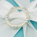 Size 6 Tiffany Signature X Ring in White Enamel and Sterling Silver Stacking-1