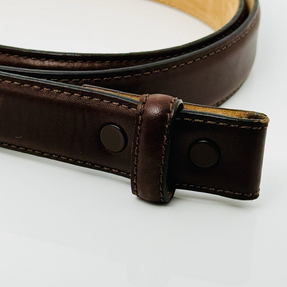Tiffany Brown Leather Calfskin Mens Belt Size 36