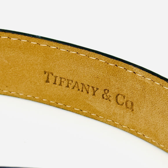 Tiffany Brown Leather Calfskin Mens Belt Size 36