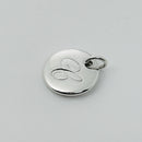 Tiffany Silver Letter C Alphabet Initial Round Circle Notes Charm Pendant-3