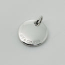 Tiffany Silver Letter C Alphabet Initial Round Circle Notes Charm Pendant-4
