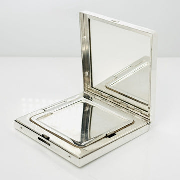 Tiffany & Co Makeup Cosmetic Purse Mirror Folding Compact Square in Silver