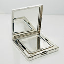 Tiffany & Co Makeup Cosmetic Purse Mirror Folding Compact Square in Silver-2