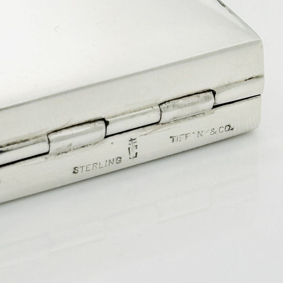 Tiffany & Co Makeup Cosmetic Purse Mirror Folding Compact Square in Silver