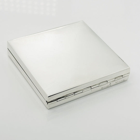 Tiffany & Co Makeup Cosmetic Purse Mirror Folding Compact Square in Silver