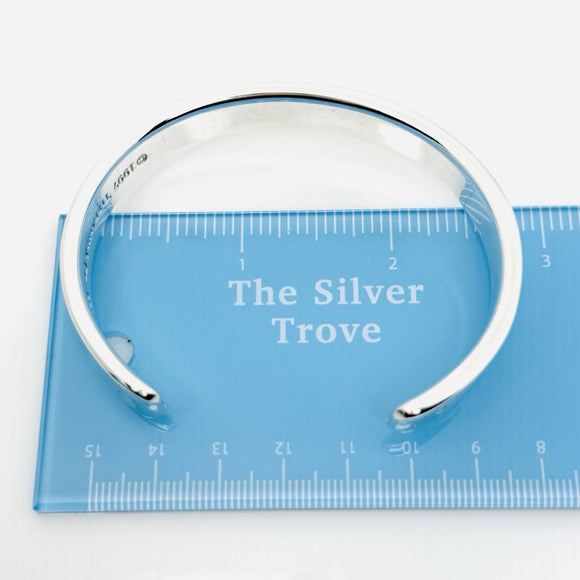 Extra Large 7.5" Tiffany & Co 1837 Wide Cuff Mens Bracelet in Sterling Silver