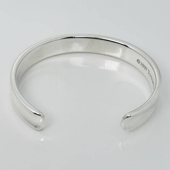 Extra Large 7.5" Tiffany & Co 1837 Wide Cuff Mens Bracelet in Sterling Silver