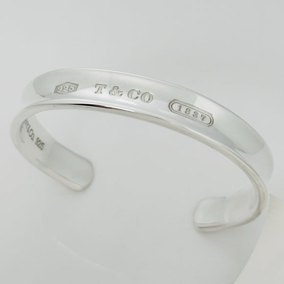 Extra Large 7.5" Tiffany & Co 1837 Wide Cuff Mens Bracelet in Sterling Silver
