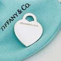 Return to Tiffany Blue Enamel Heart Tag Pendant or Charm - 4