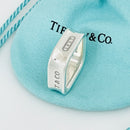Size 8.5 Tiffany 1837 Square Ring in Sterling Silver Unisex Mens-3
