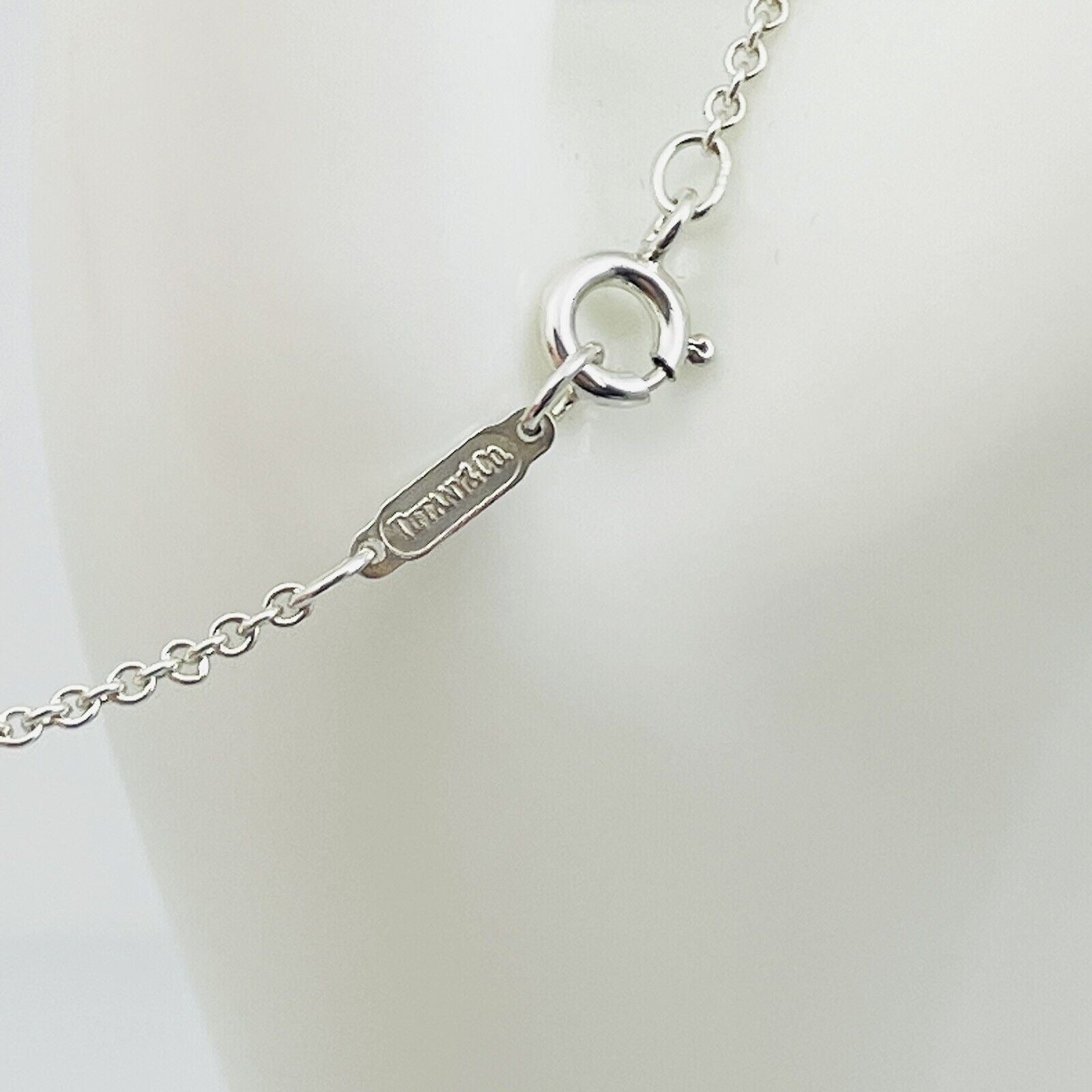 18" Tiffany & Co Chain Necklace Mens Unisex 1.5mm Large Link Sterling Silver